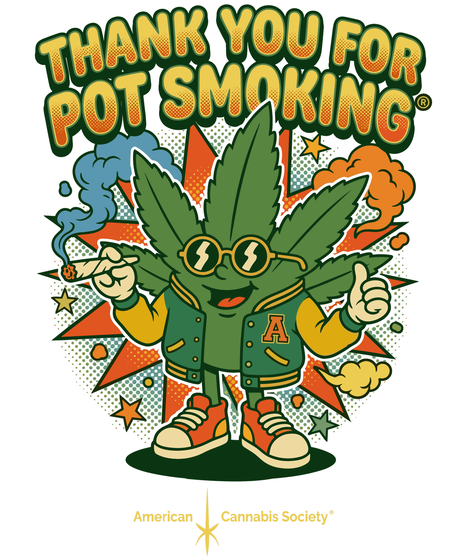 Thank You For Pot Smoking cannabis mascot - GreenRX™ dispensary products Wisconsin Dells