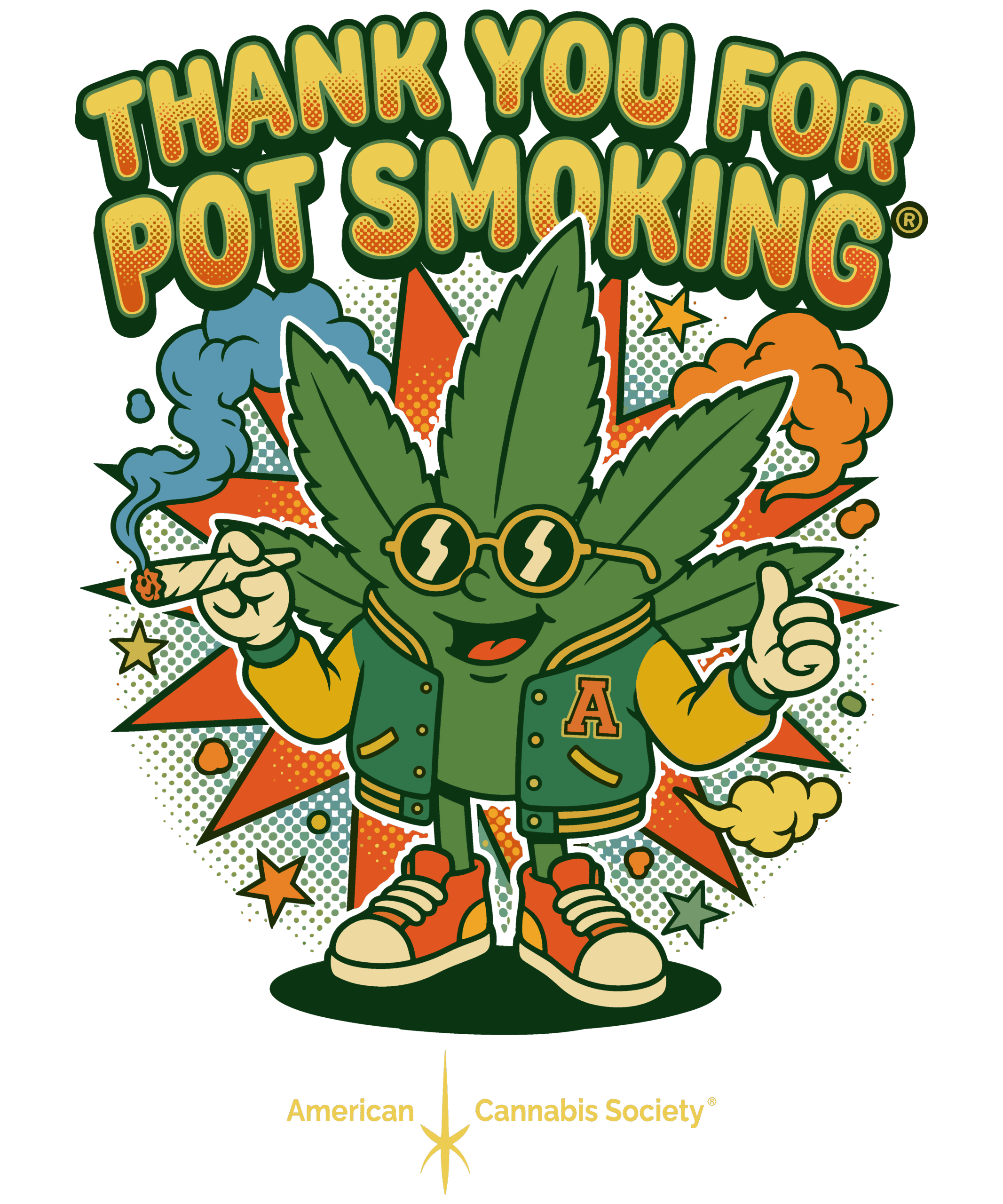 Thank You For Pot Smoking cannabis mascot - GreenRX™ dispensary products Wisconsin Dells